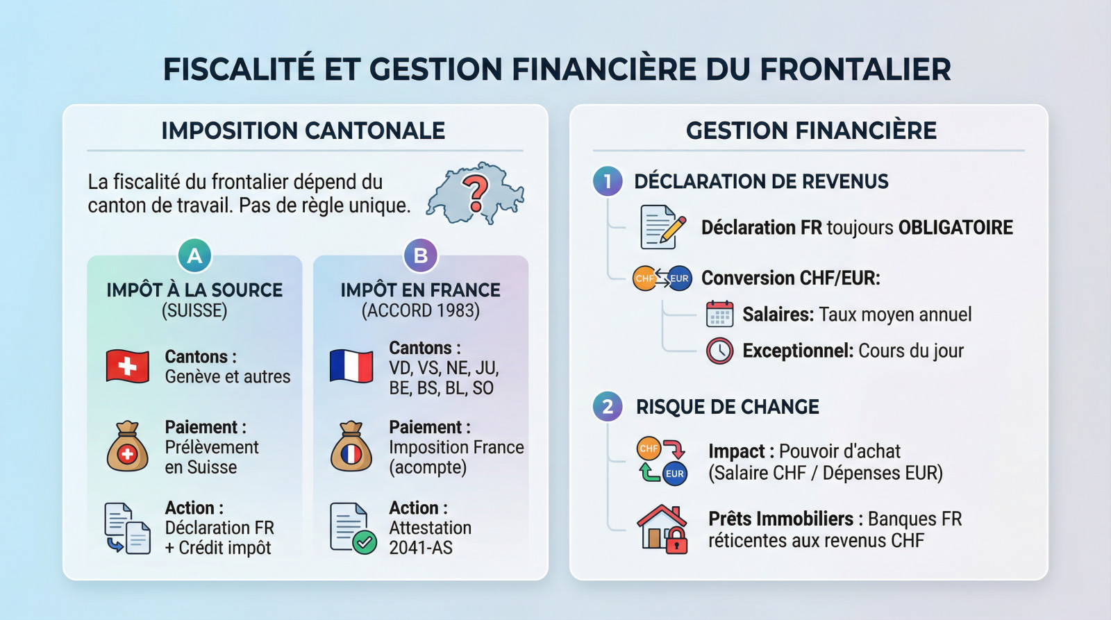 Fiscalité et gestion financière du travailleur frontalier suisse