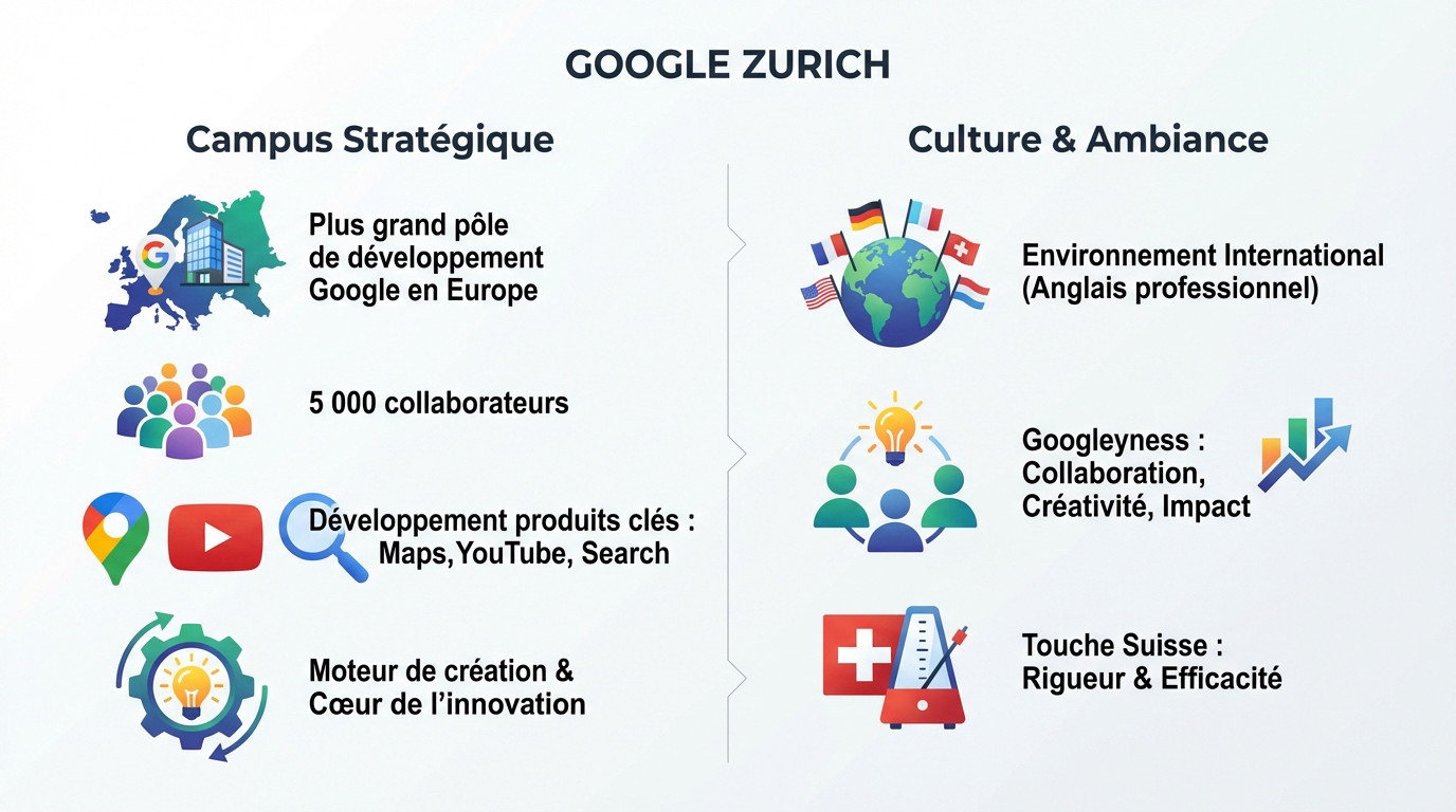 Campus Google Zurich : espace de travail moderne et collaboratif pour les ingénieurs
