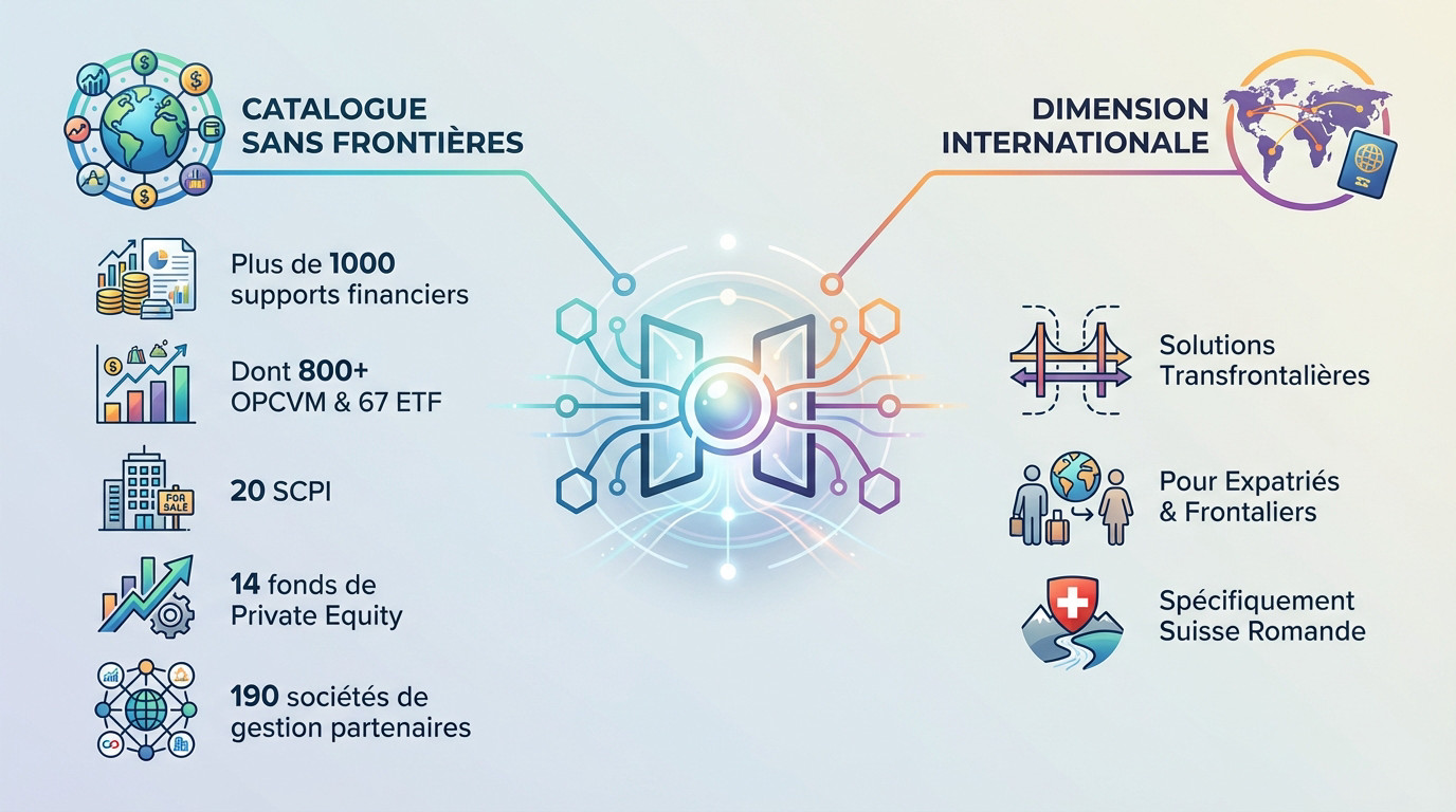 Illustration du catalogue varié et de la dimension internationale de UAF Life Patrimoine