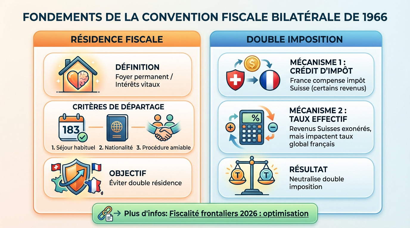 Convention fiscale France Suisse 1966 résidence et double imposition