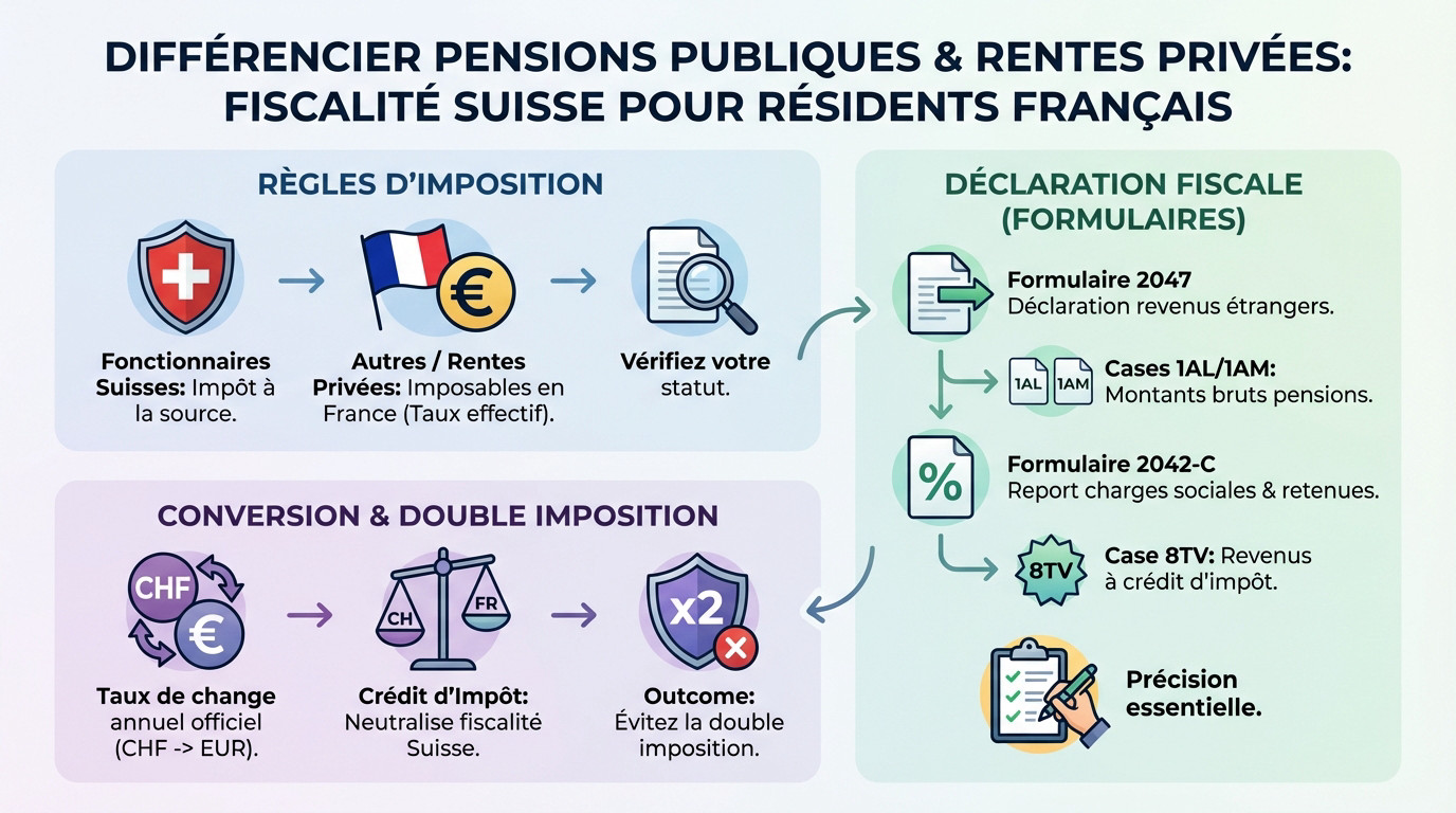Analyse de la fiscalité des pensions suisses pour les résidents en France