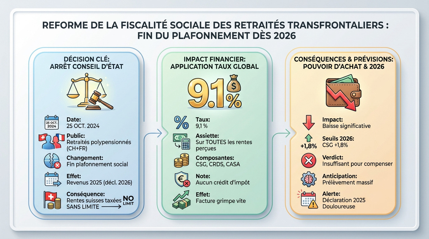 Réforme fiscale 2026 et fin du plafonnement social pour les frontaliers