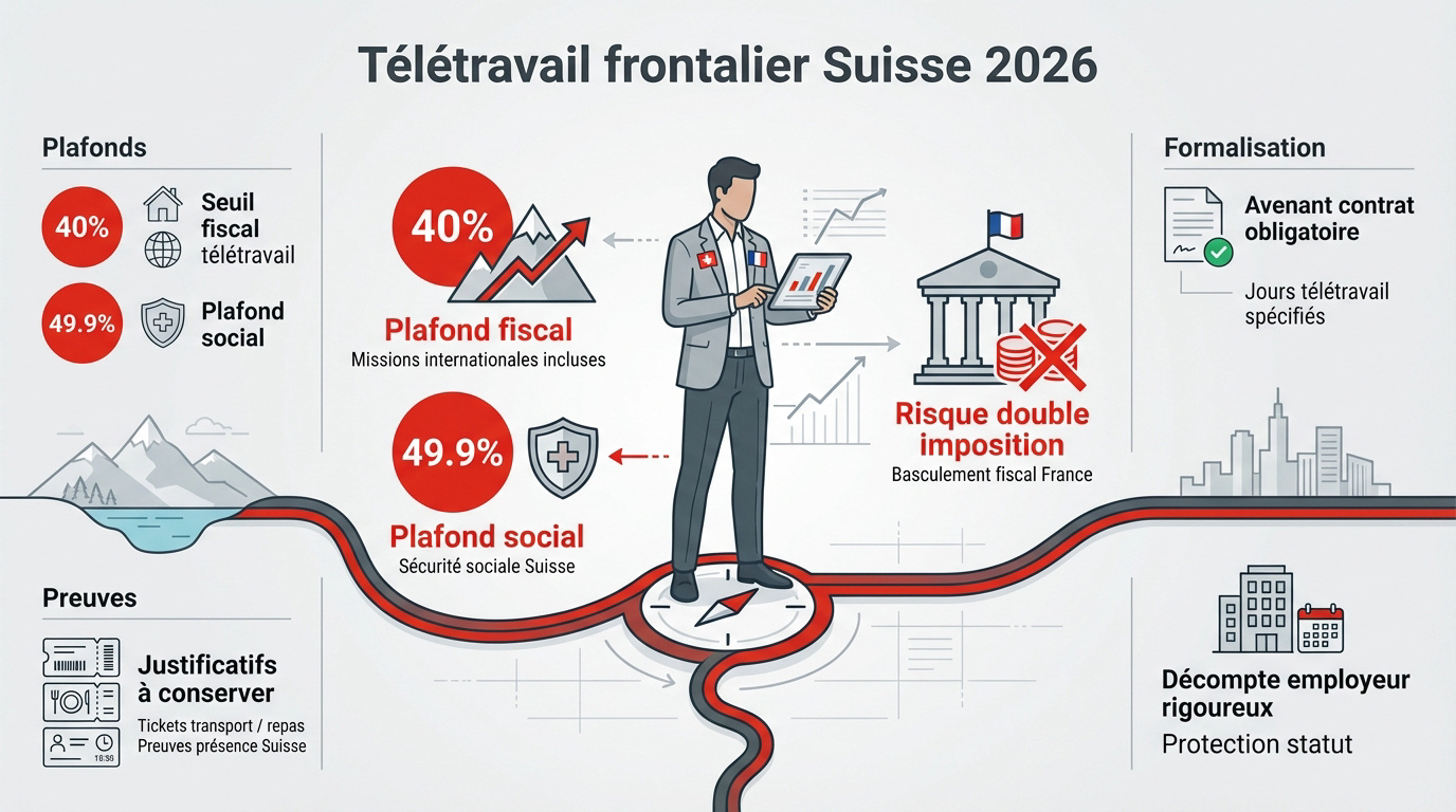 Réglementation du télétravail pour les frontaliers suisses en 2026