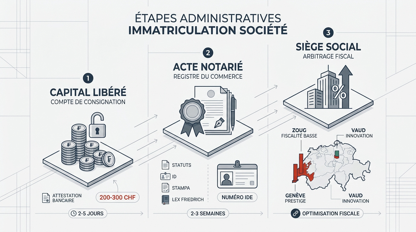 Processus d'immatriculation d'une entreprise en Suisse pour les entrepreneurs