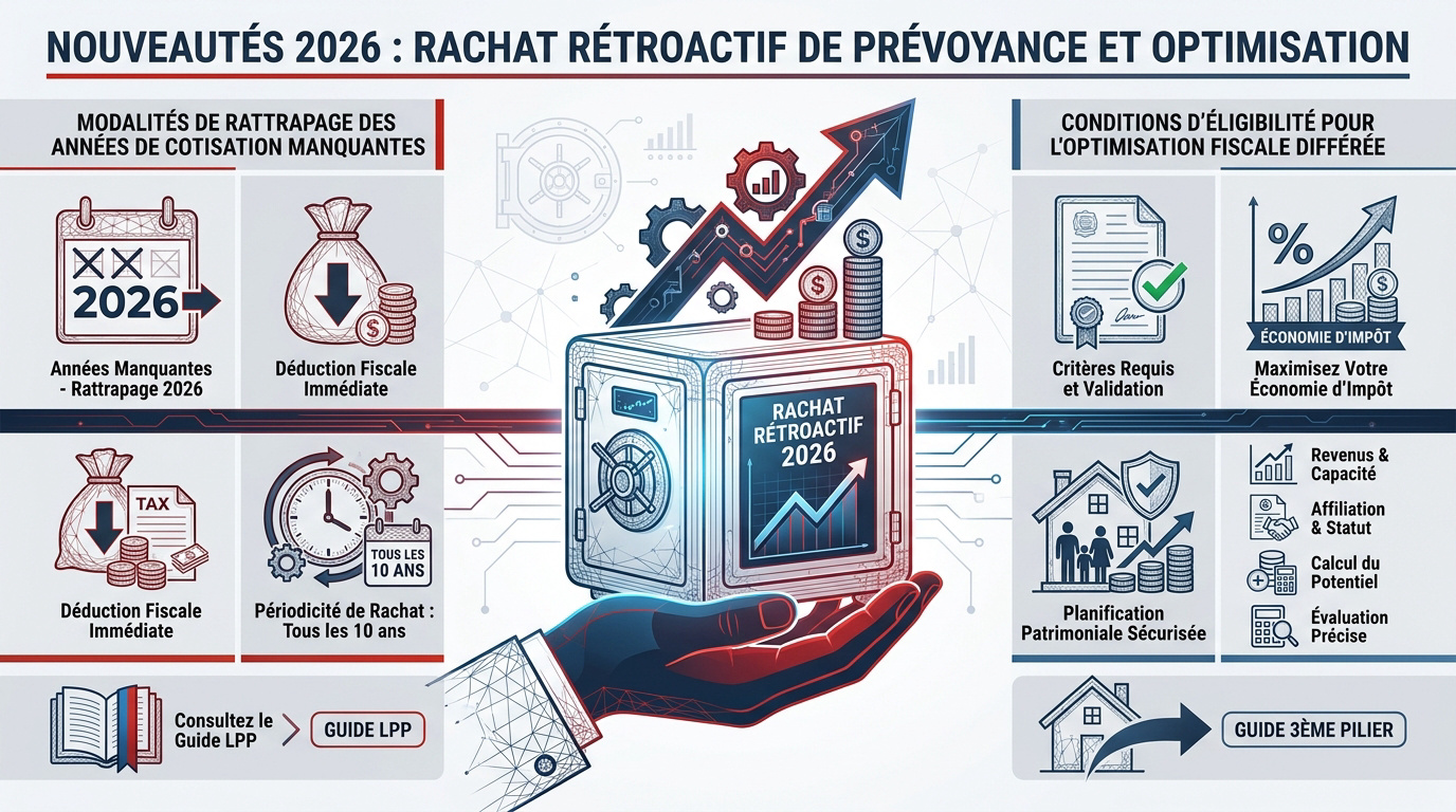 Illustration des nouvelles opportunités de rachat rétroactif pour le 3ème pilier en 2026