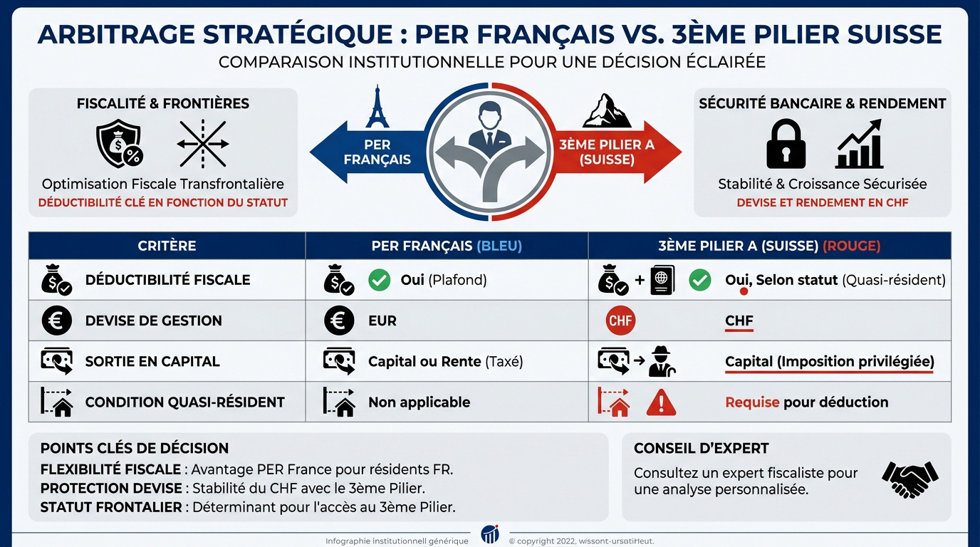 Comparaison fiscale PER et 3ème pilier