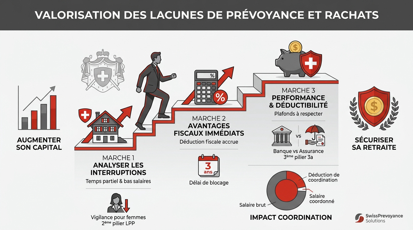 Analyse des lacunes de prévoyance et optimisation des rachats LPP en Suisse
