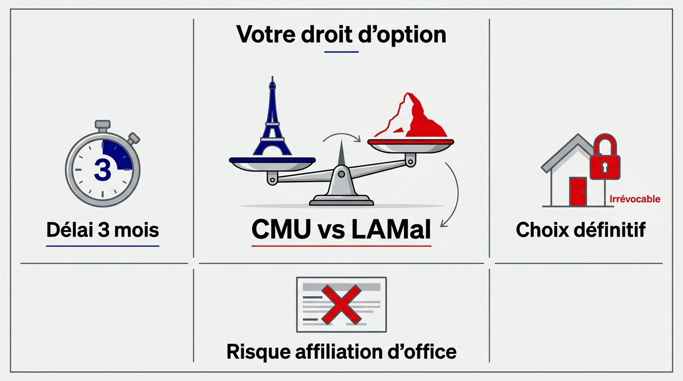 Comparaison entre le système de santé CMU français et LAMal suisse pour les frontaliers