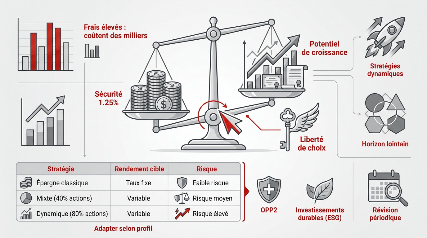 Équilibre entre sécurité et croissance des investissements de prévoyance LPP