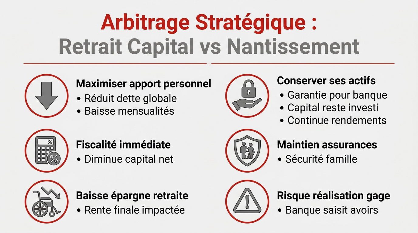 Comparaison entre le retrait de capital et le nantissement du 3ème pilier pour un achat immobilier