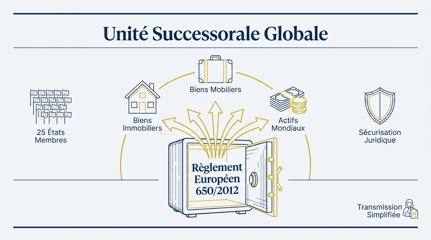 Représentation de l'unité successorale européenne pour la gestion des actifs internationaux