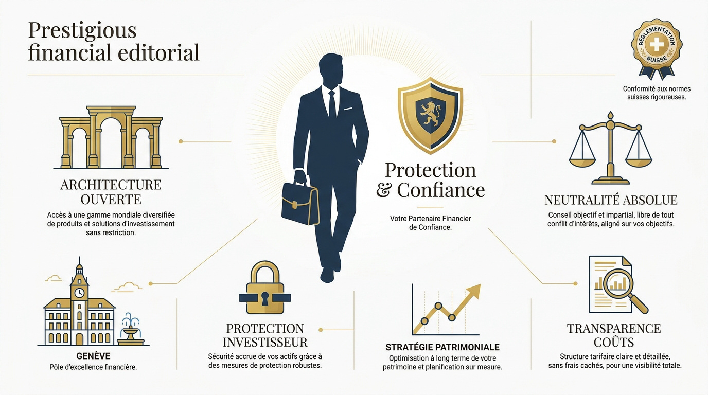 Infographie sur la protection et la confiance financière en Suisse