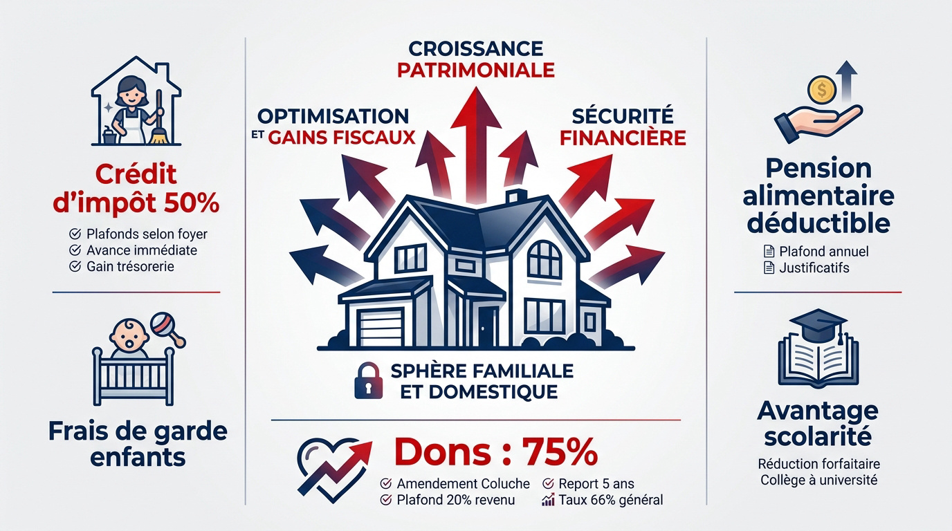 Conseiller en gestion de patrimoine analysant les déductions fiscales pour la famille