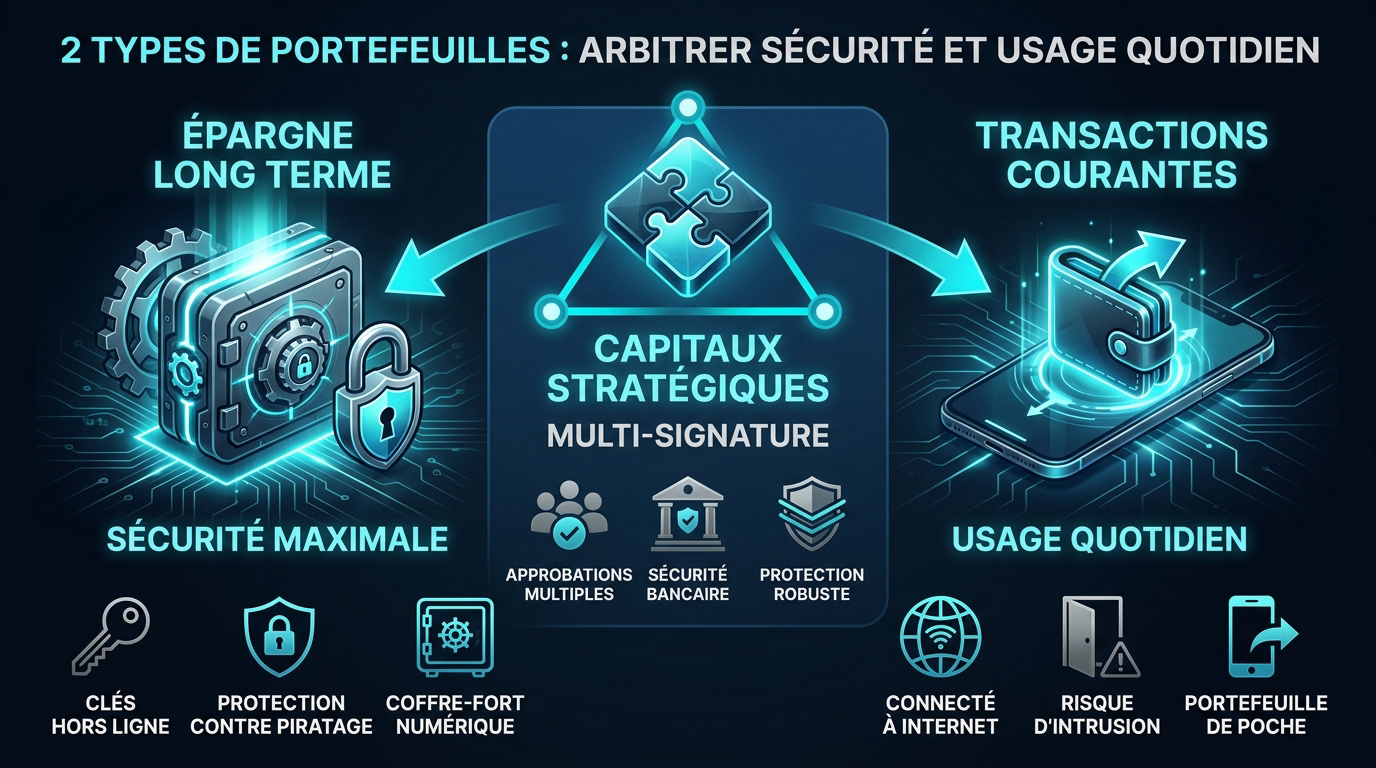 Comparaison entre cold wallets et hot wallets pour la sécurité des actifs numériques