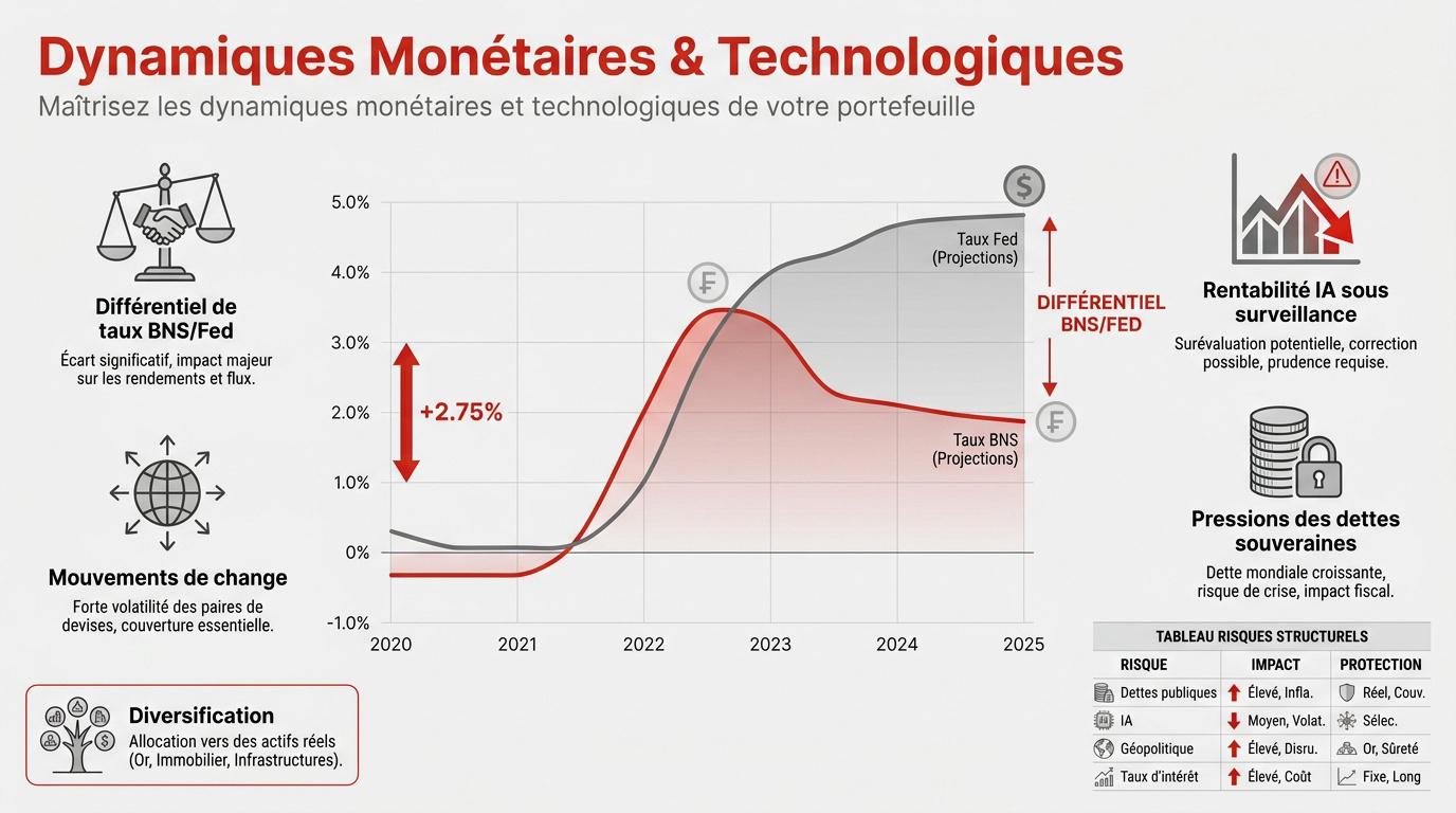 Analyse des taux BNS et cycles technologiques