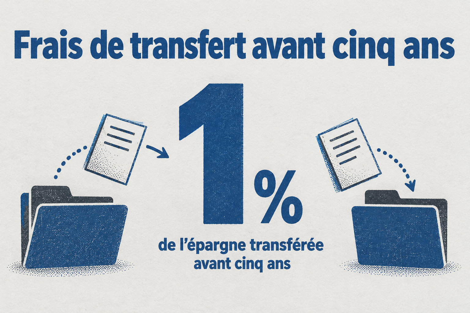 Avant cinq ans de détention, les frais de transfert d’un PER sont plafonnés à 1 % de l’épargne transférée.