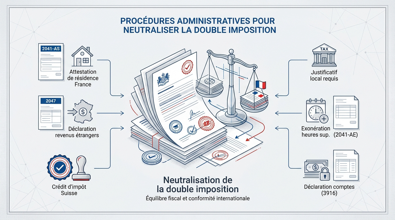 Formulaires fiscaux pour travailleurs frontaliers franco-suisses